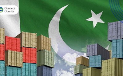 Shipping_containers_with_Pakistan_flag_in_the_background, highlighting_Connect_Courier’s_air_cargo_import-export_services_for_bulk_shipments_to_Pakistan.